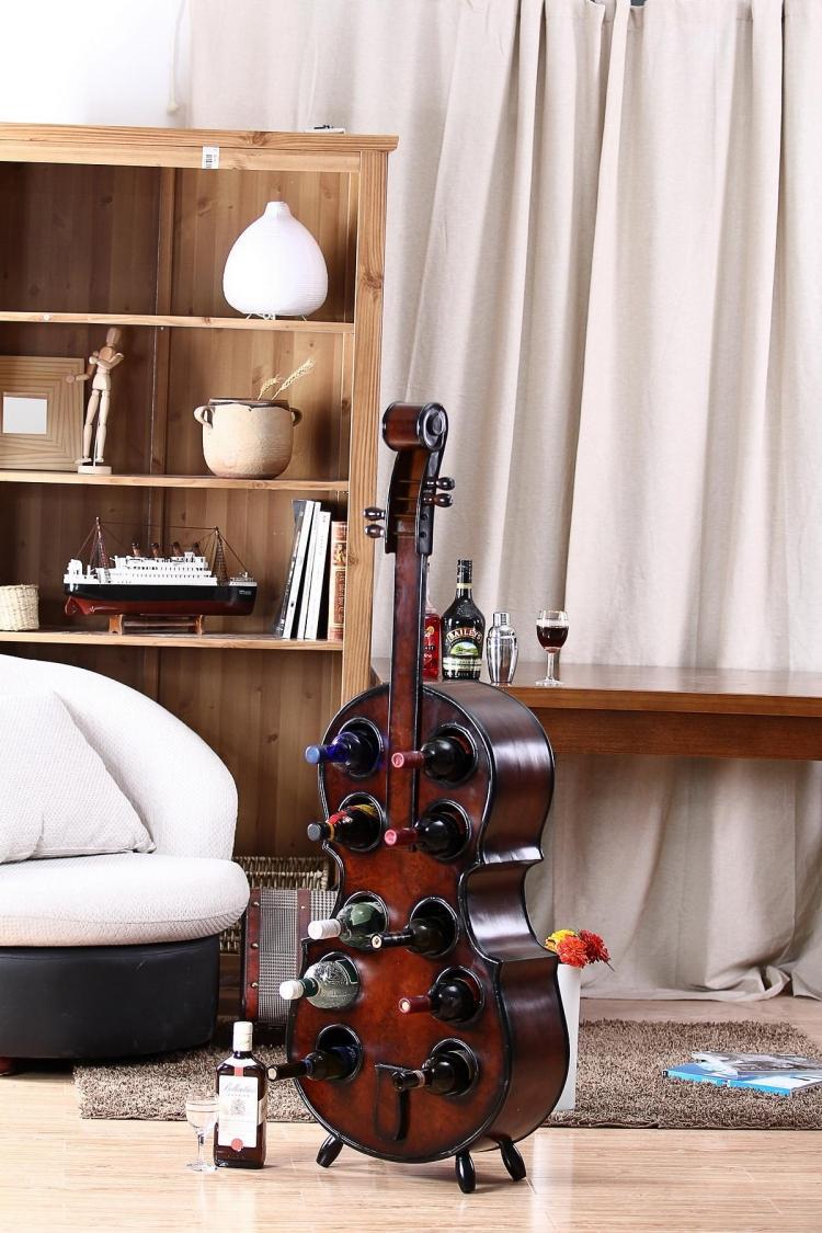 Wooden Cello Wine Rack