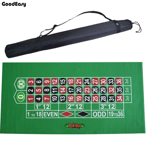 3ft X 6ft Suede Rubber Square Green Roulette Gaming Table Mat with Shoulder Bag