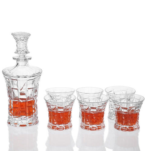 7pc Wine/Liquor Decanter and Whisky Glass Set