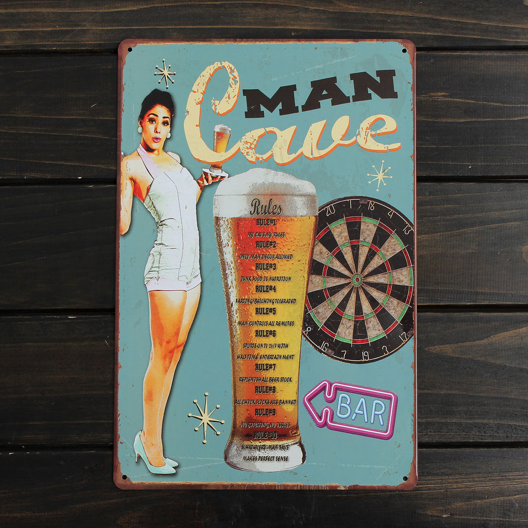 Man Cave Tin Pub Sign